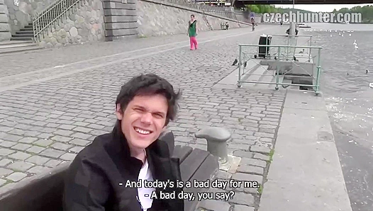 Outdoors Action ~ Hot Brunette Pretty Boy Gets Fucked by Czech Hunter