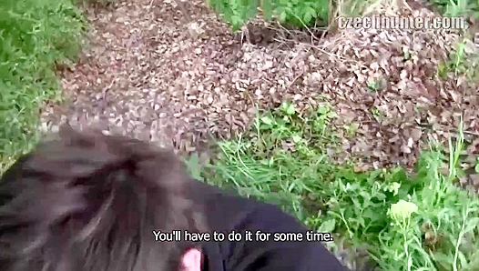 Outdoors Action ~ Hot Brunette Pretty Boy Gets Fucked by Czech Hunter