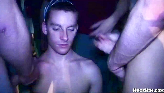 Circle Jerk Session Ends with a Massive Facial - Haze Him