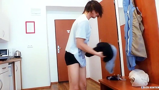 Pretty Boy's Long Hair Flows as He Gets Smashed – POV Czech Hunter