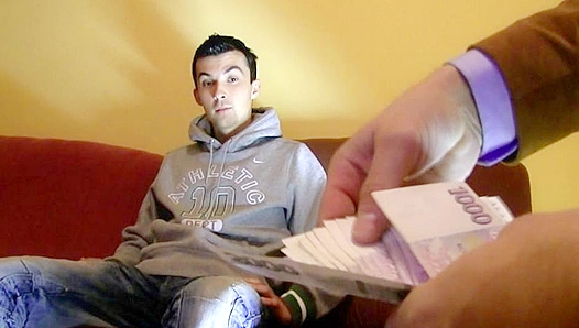 Debt Dandy ~ Dark-Haired Hottie Surrenders His Tight Butthole