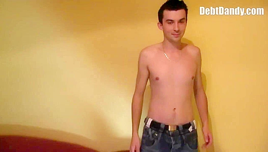 Debt Dandy ~ Dark-Haired Hottie Surrenders His Tight Butthole