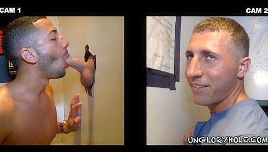 Cherry Lane Sucks Mario Costa Through a Glory Hole