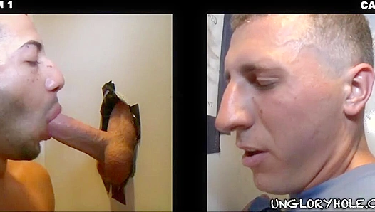 Cherry Lane Sucks Mario Costa Through a Glory Hole