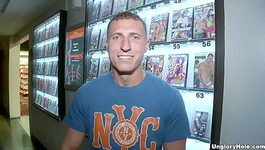 Cherry Lane Sucks Mario Costa Through a Glory Hole