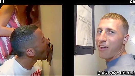 Cherry Lane Sucks Mario Costa Through a Glory Hole