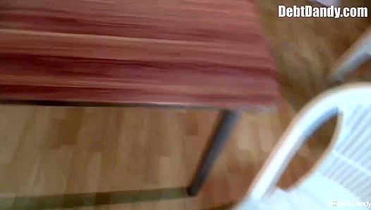 Debt Dandy ~ Busty Brunette Amateur Takes It In The Ass