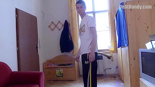 Debt Dandy ~ Brunette Babe Licks Dick & Worships Balls