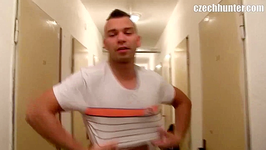 Passionate Czech Amateur Fucks Sensually in Hallway - XXX Gay