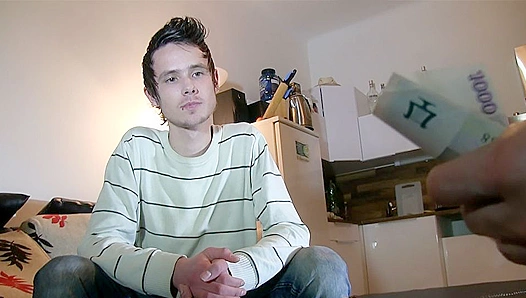 Indebted Hottie Takes a Huge Load on His Face - Debt Dandy