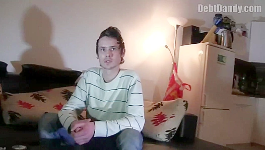 Indebted Hottie Takes a Huge Load on His Face - Debt Dandy