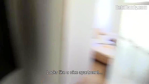 Pale Hottie Cums Hard with Dick in Ass - Debt Dandy