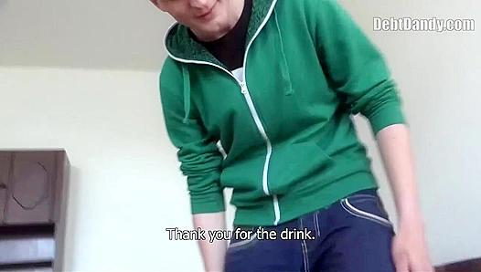 Pale Hottie Cums Hard with Dick in Ass - Debt Dandy