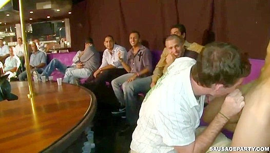 Hard Dick Dudes Greedily Play with Stripper's Sausage Delights