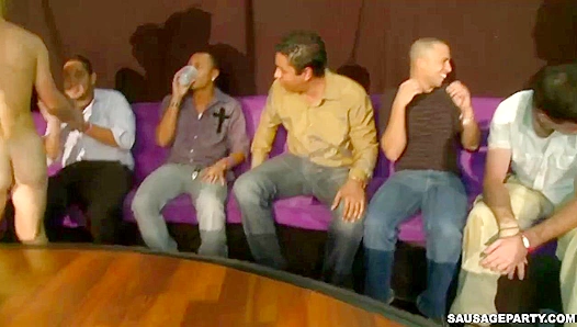 Hard Dick Dudes Greedily Play with Stripper's Sausage Delights