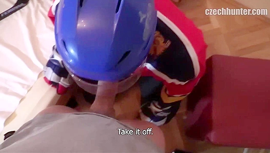 Czech Hunter ~ Submissive Blonde Gets Facialized