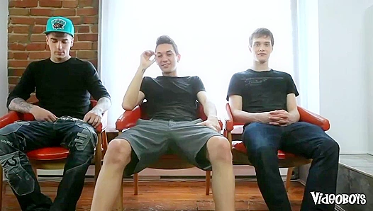 Cocky Contest ~ Three Dudes Race to Cum First