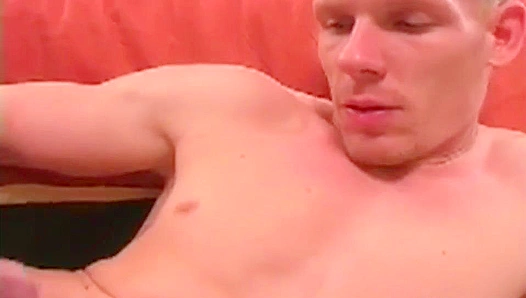 Blonde Cutie Cris Massages His Thick Cock - Hot Dudes Over 30