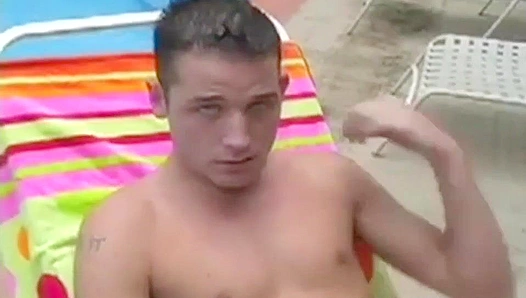 Drew Strokes His Massive Dick Outdoors