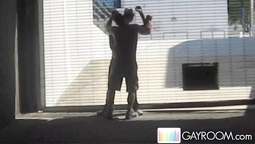 Hot Parking Lot Action ~ Two Horny Dudes Get Wild -Gayroom