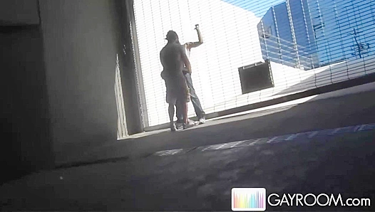 Hot Parking Lot Action ~ Two Horny Dudes Get Wild -Gayroom