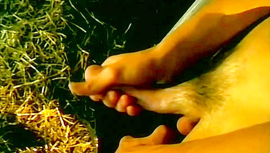 Barn Bash ~ Two Sweaty Brunette Hotties Fuck Hard