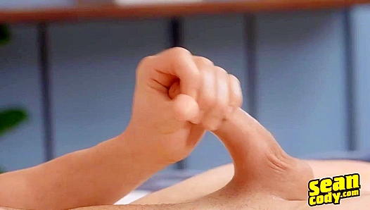 Cute Guy James in Sexy Glasses Blows Huge Load - Sean Cody