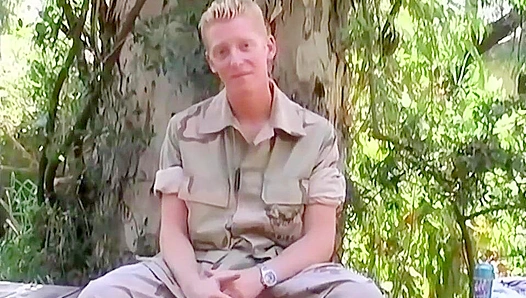 Soldier's Secret Masturbation ~ Amateur Model Jerks Off in Uniform