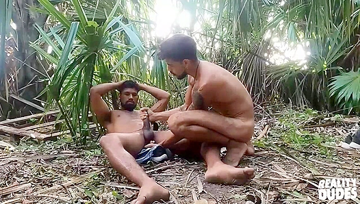 Hunky Benjamin and Damian Suck Each Other Silently in the Woods