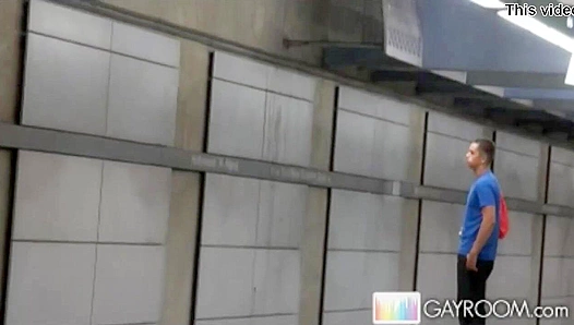 Sneaky Stroke ~ Dude Masturbates Secretly at Busy Subway Station