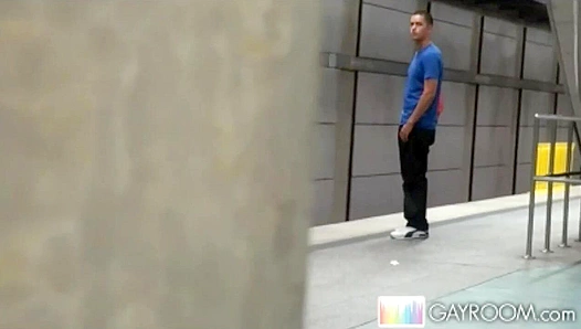 Sneaky Stroke ~ Dude Masturbates Secretly at Busy Subway Station