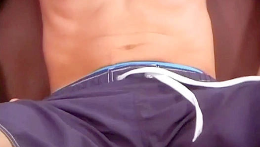 Alek Strokes Wildly with Legs Spread on Couch - Hot Solo Action