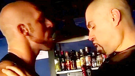 Leather Daddies Take Over ~ Amateur Gay Bar Foreplay & More