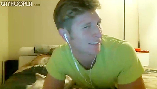 Blonde Cutie Strokes His Sexy Cock in Solo Glory - Gayhoopla