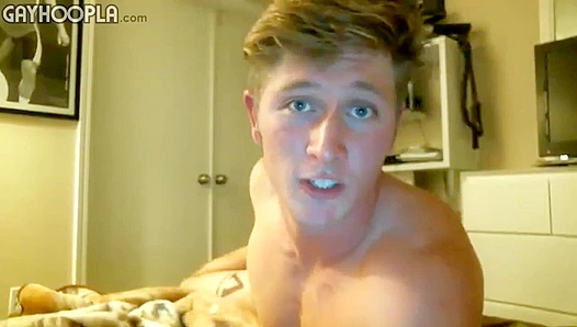 Blonde Cutie Strokes His Sexy Cock in Solo Glory - Gayhoopla