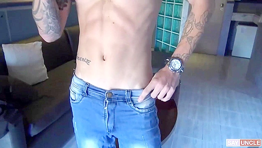 Latin Cutie with Uncut Cock Jerks Off for Cash - Hot Amateur Leche Session