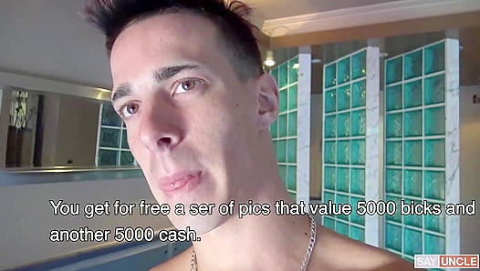 Latin Cutie with Uncut Cock Jerks Off for Cash - Hot Amateur Leche Session