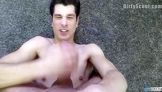 Dark-Haired Dude Grins After Anal Facial - Messy Finish