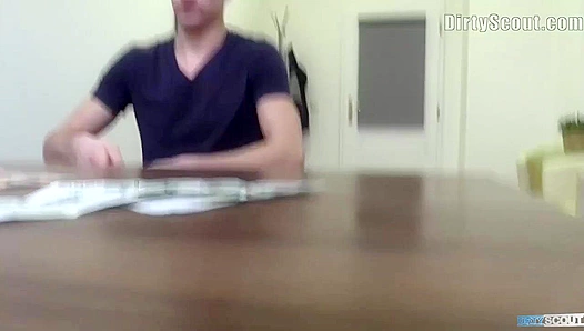 Dark-Haired Dude Grins After Anal Facial - Messy Finish