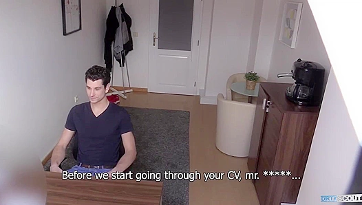 Dark-Haired Dude Grins After Anal Facial - Messy Finish