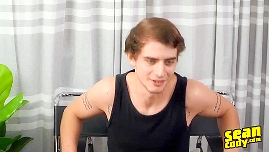 Hot Footballer Cums All Over His Face - Sean Cody