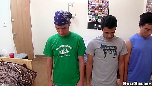 Frat Bros Take Turns Hazing Each Other Anally
