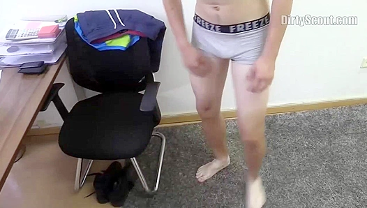 Bubble Butt Newcomer Gets Facialized Like a Cheap Slut