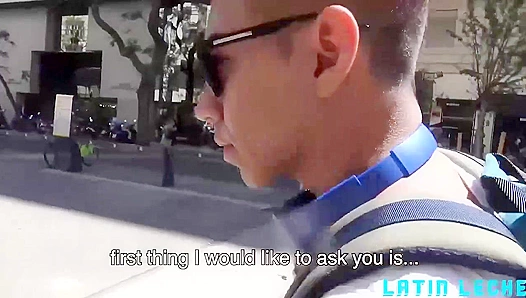 Hairy Booty Hottie Gets Fingered & Throated by Latino Stud