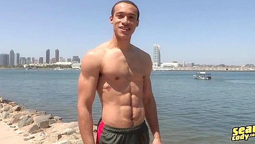 Black Stud Cailean Strokes His Thick Dick On Camera - Sean Cody