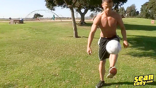 Ripped Hunk Strokes His Thick Cock for Camera - Sean Cody