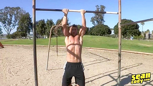 Ripped Hunk Strokes His Thick Cock for Camera - Sean Cody