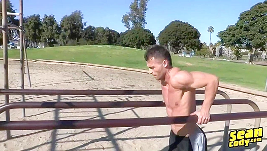 Ripped Hunk Strokes His Thick Cock for Camera - Sean Cody