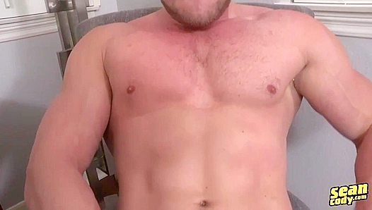 Ripped Stud Strokes His Tiny Cock in the Shower - Sean Cody