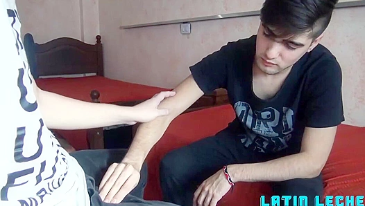 Hot Young Latinos Deepthroating for Leche